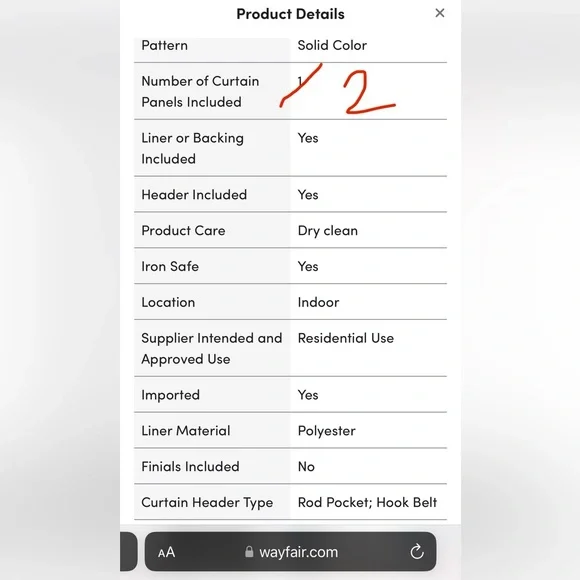 Olivia Signature Velvet Curtains | 2 Single Panel Blackout Curtains | 50"W; 84"L - Picture 10 of 10